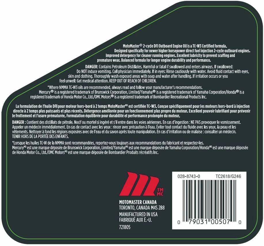 MotoMaster 2-Stroke DFI Outboard Engine Oil, 4-L 2 MotoMaster 2-Stroke DFI Outboard Engine Oil, 4-L - Image 2