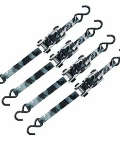 MotoMaster 1,500-lb Snow Camo Ratchet Tie Down, 1-in X 10-ft, 4-pk