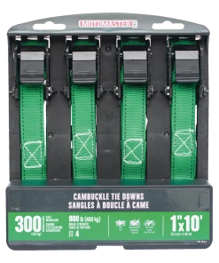 MotoMaster 900-lb Cambuckle Tie Down Straps, Weatherproof, 1-in X 10-ft, 4-pk -Cheap MotoMaster Store 10ft 900lb cambuckle tie downs 4pk 8ef78ce7 d775 4586 b3bf 381ad7e474c2