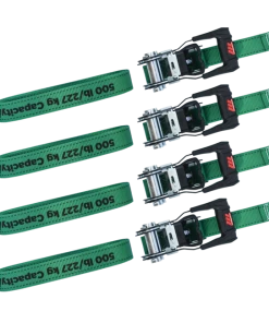 MotoMaster 1,500-lb Ratchet Tie Down Straps, With Padded Handle, 1-in X 10-ft, 4-pk