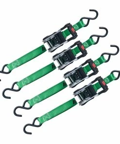 MotoMaster 1,500-lb Ratchet Tie Down, With Padded D-Handle, 1-in X 14-ft, 4-pk