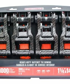 MotoMaster 3,000-lb Heavy Duty Ratchet Tie Down Strap, 1.25-in X 14-ft, 4-pk -Cheap MotoMaster Store 14ft 3 000lb carbonx ratchet tie downs 4pk 6d068bf7 22cb 48f2 abfa e0e2b037f099