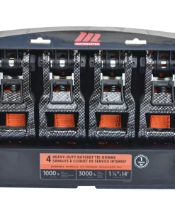 MotoMaster 3,000-lb Heavy Duty Ratchet Tie Down Strap, 1.25-in X 14-ft, 4-pk -Cheap MotoMaster Store 14ft 3 000lb carbonx ratchet tie downs 4pk a1b1efc1 1747 46d9 abb9 0fd1788260b2