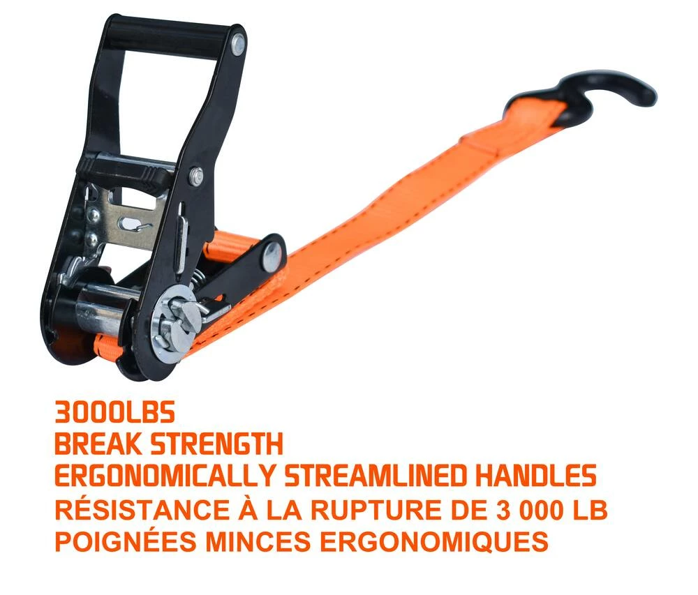 MotoMaster 3,000-lb Heavy Duty Ratchet Tie Down Strap, Non-Padded, 1-in X 14-ft 6 MotoMaster 3,000-lb Heavy Duty Ratchet Tie Down Strap, Non-Padded, 1-in X 14-ft - Image 6