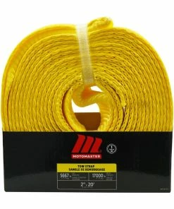 MotoMaster 17,000-lb Tow Strap, With Reinforced Eyes , 2-in X 20-ft