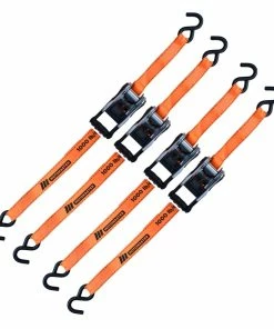 MotoMaster 3,000-lb Heavy Duty Ratchet Tie Down Straps, Extra Long, 1.25-in X 20-ft, 4-pk