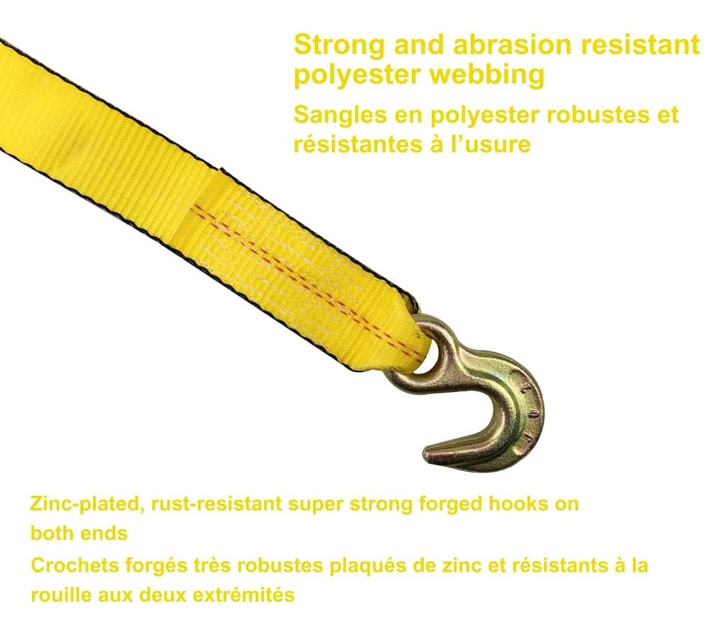 MotoMaster 9,000-lb Tow Strap, With Rust-Resistant Hooks, 2-in X 20-ft 2 MotoMaster 9,000-lb Tow Strap, With Rust-Resistant Hooks, 2-in X 20-ft - Image 2