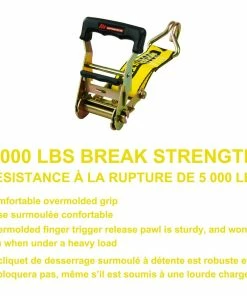 MotoMaster 5,000-lb Commercial Ratchet Tie Down Strap, With Double-J Hook, 2-in X 25-ft -Cheap MotoMaster Store 25ft 5000lb tie down with double j hooks 1pk 1112d260 c587 4a20 b674 0ff8156acc64