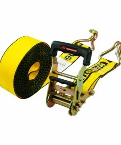 MotoMaster 5,000-lb Commercial Ratchet Tie Down Strap, With Double-J Hook, 2-in X 25-ft