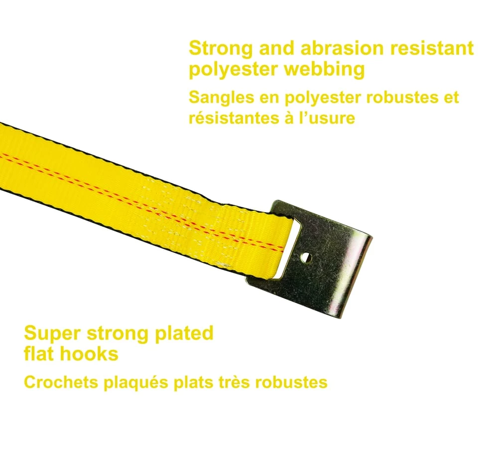 MotoMaster 10,000-lb Commercial Ratchet Tie Down Strap, With Flat Hook, 2-in X 27-ft 4 MotoMaster 10,000-lb Commercial Ratchet Tie Down Strap, With Flat Hook, 2-in X 27-ft - Image 4