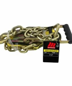 MotoMaster 10,000-lb Commercial Ratchet Tie Down Strap, With 18-in Chain, 2-in X 27-ft