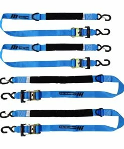 MotoMaster 3,600-lb Heavy Duty Ratchet Tie Down Strap, Assorted Sizes, 4-pk