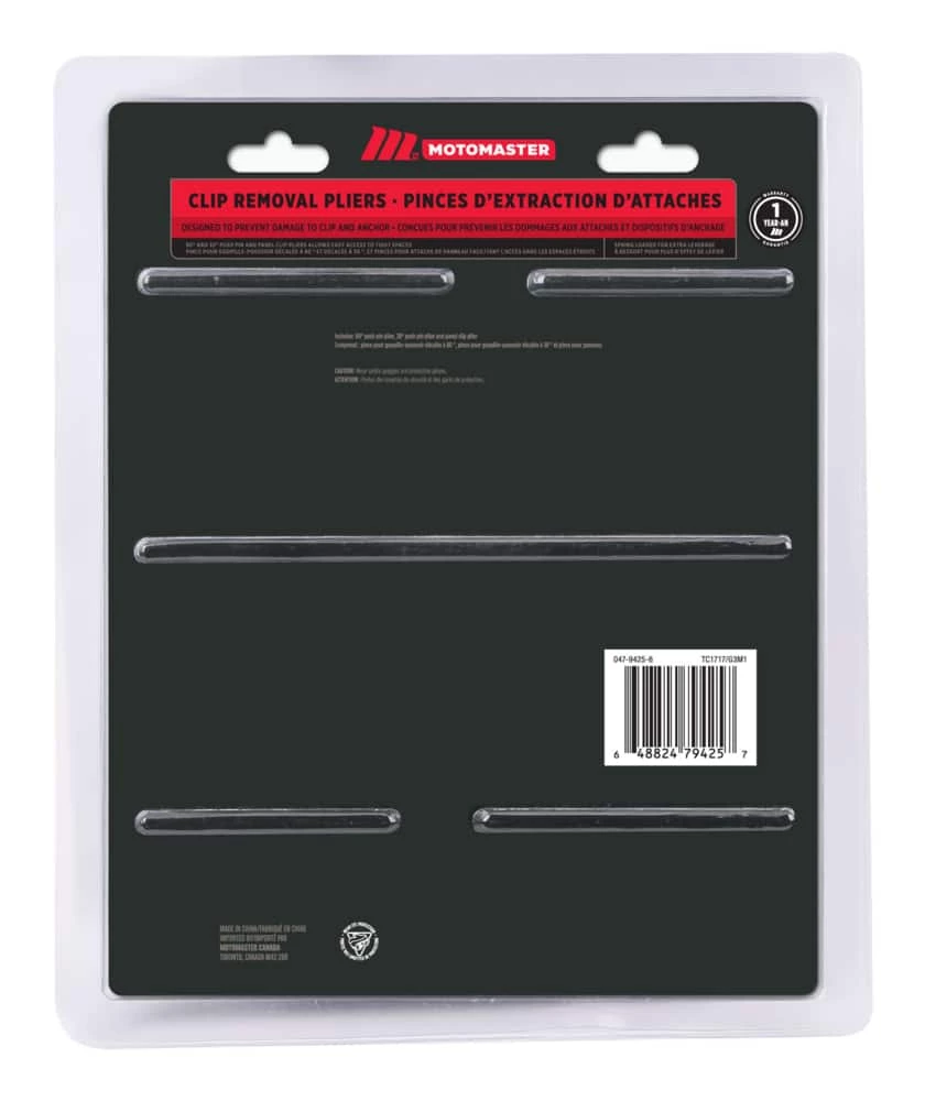 MotoMaster Body Clip Removal Pliers Set, 3-pc 3 MotoMaster Body Clip Removal Pliers Set, 3-pc - Image 3