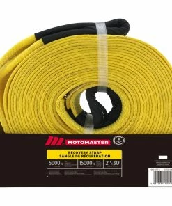 MotoMaster 15,000-lb Recovery Strap With Loop Ends, Commercial Grade, 2-in X 30-ft