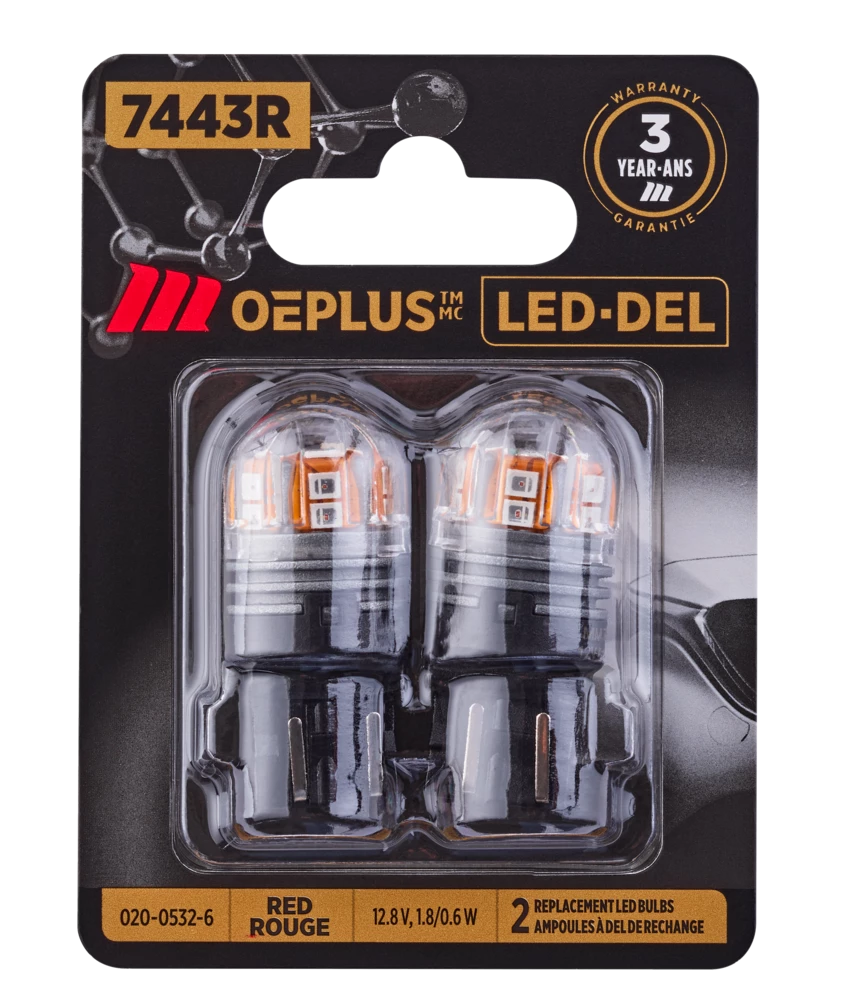MotoMaster 7443R OEPLUS® LED Mini Bulbs, 2-pk 1 MotoMaster 7443R OEPLUS® LED Mini Bulbs, 2-pk