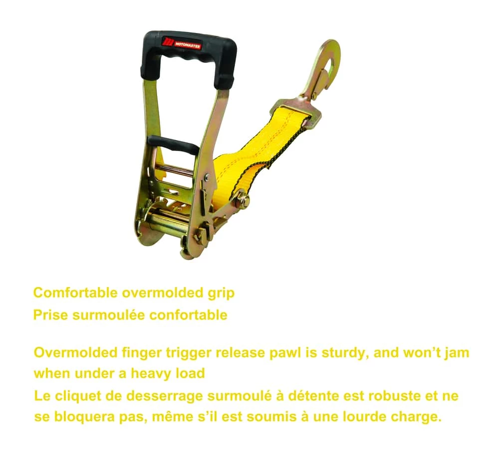 MotoMaster 10,000-lb Commercial Ratchet Tie Down Straps, With Snap Hook, 2-in X 8-ft 3 MotoMaster 10,000-lb Commercial Ratchet Tie Down Straps, With Snap Hook, 2-in X 8-ft - Image 3