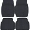 MotoMaster AutoTrends Carbon Fibre Matte Floor Mat, Black, 4-pk