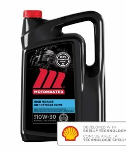 MotoMaster High Mileage 10W30 Conventional Engine/Motor Oil, 5-L