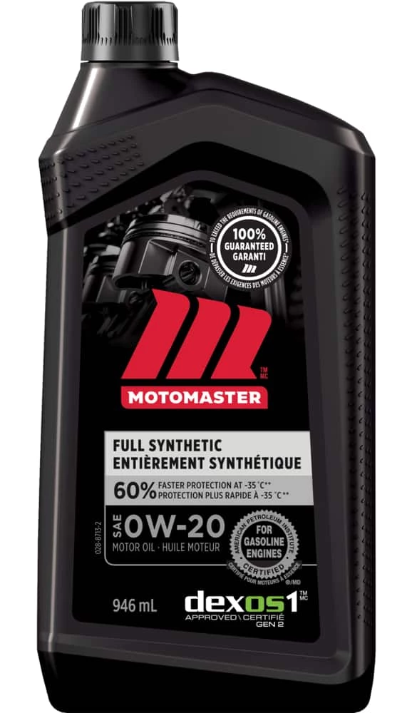 MotoMaster 0W20 Synthetic Engine/Motor Oil, 946-mL 1 MotoMaster 0W20 Synthetic Engine/Motor Oil, 946-mL