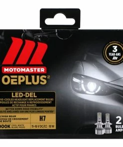 H7 MotoMaster OEPLUS® LED Headlight Bulb, 6000k Cool White Light, 2-pk
