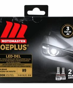 H9 MotoMaster OEPLUS® LED Headlight Bulb, 6000k Cool White Light, 2-pk