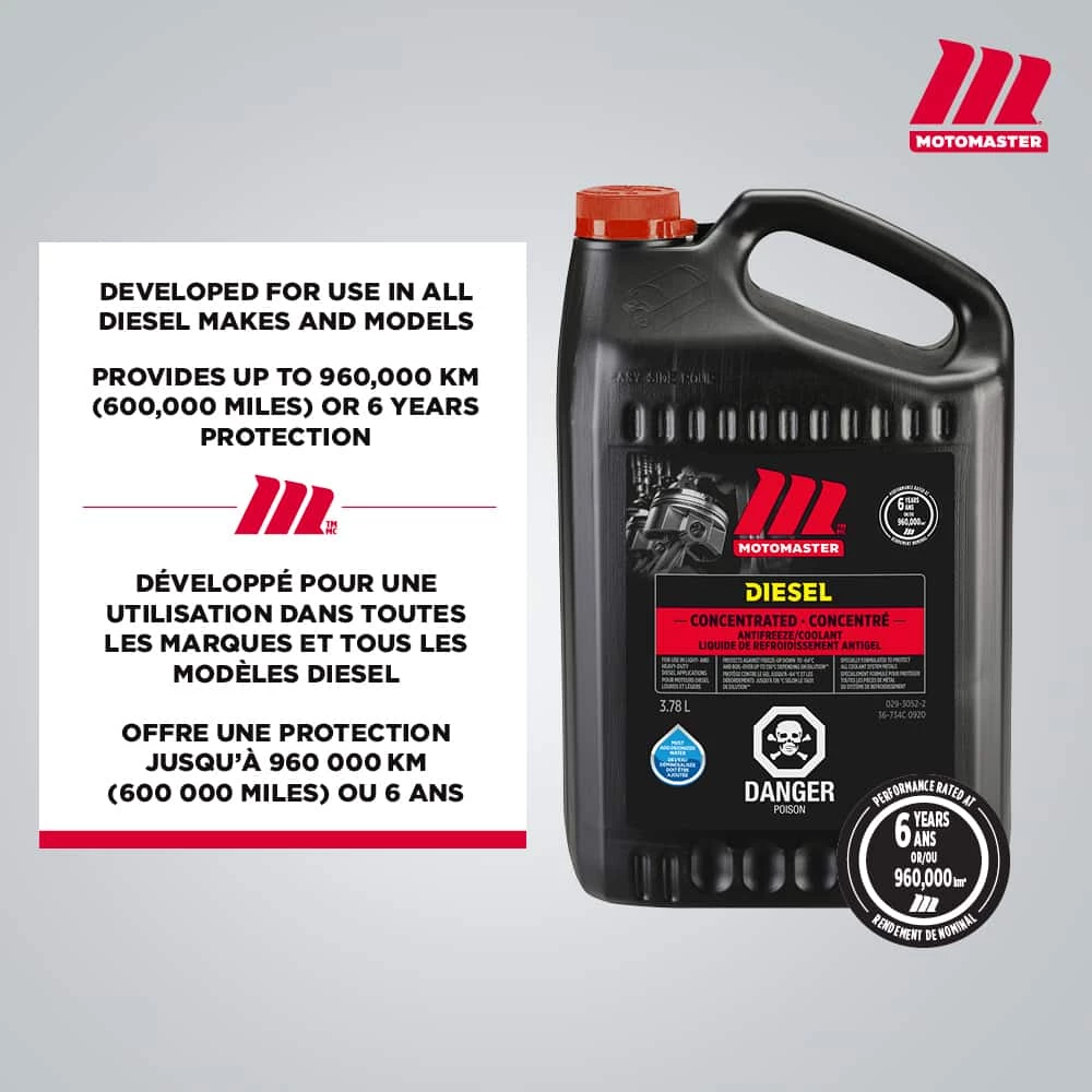 MotoMaster Long Life Diesel Concentrated Anti-Freeze/Coolant, 3.78-L 6 MotoMaster Long Life Diesel Concentrated Anti-Freeze/Coolant, 3.78-L - Image 6