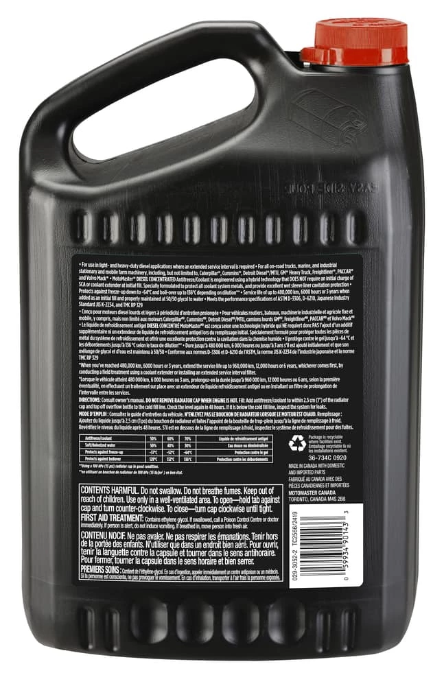 MotoMaster Long Life Diesel Concentrated Anti-Freeze/Coolant, 3.78-L 3 MotoMaster Long Life Diesel Concentrated Anti-Freeze/Coolant, 3.78-L - Image 3