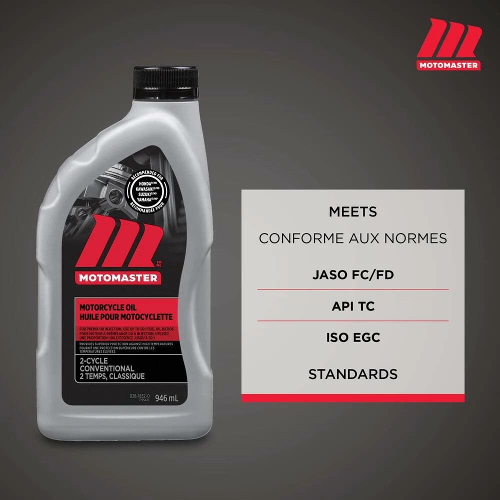 MotoMaster 2-Stroke Motorcycle Oil 50:1 Fuel Ratio, 946-mL 4 MotoMaster 2-Stroke Motorcycle Oil 50:1 Fuel Ratio, 946-mL - Image 4