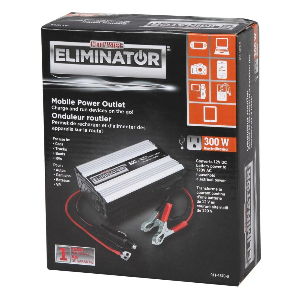 MotoMaster 300W Inverter With USB Port, Power-On Indicator 6 MotoMaster 300W Inverter With USB Port, Power-On Indicator - Image 6