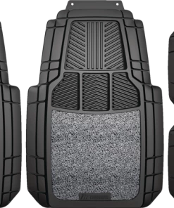 Motomaster Cushioned Rubber Mesh Mats, Black, 4-pk