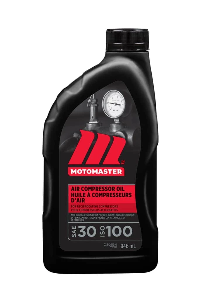 MotoMaster Air Compressor Oil For Reciprocating Compressors ISO 100, 946-mL 1 MotoMaster Air Compressor Oil For Reciprocating Compressors ISO 100, 946-mL