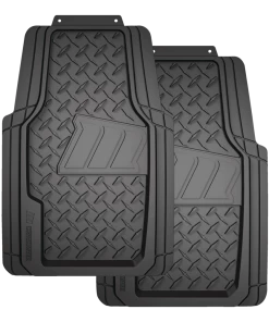 MotoMaster Diamond Floor Mat Set, Black, 2-pk
