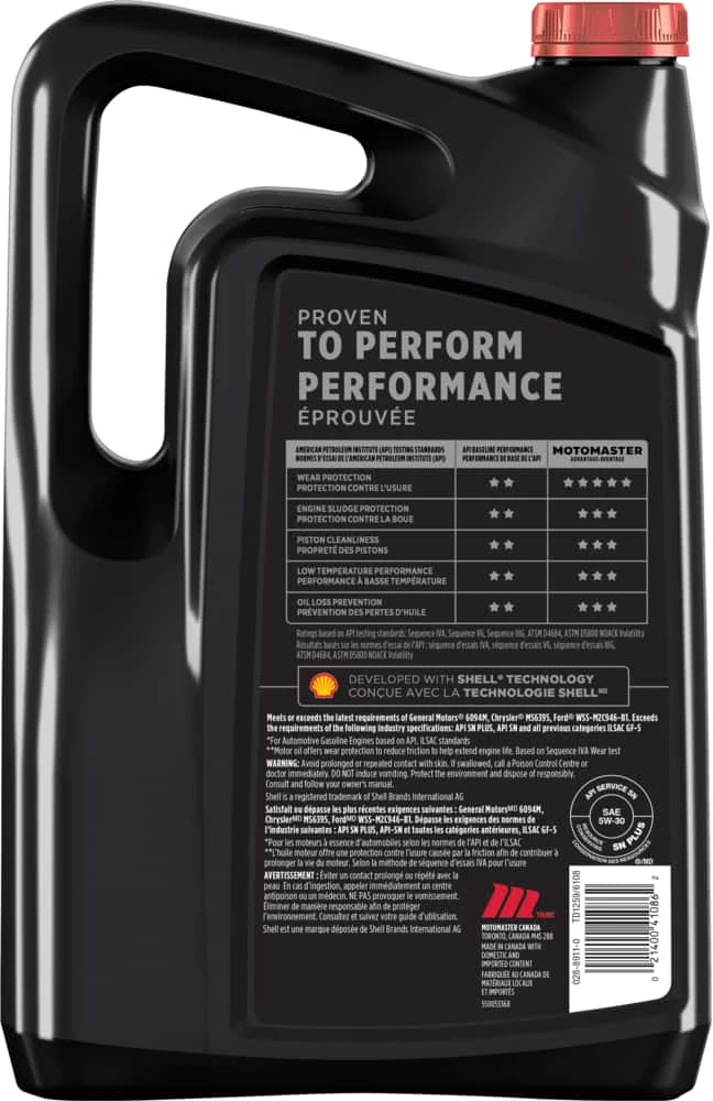 MotoMaster 5W30 Conventional Engine/Motor Oil, 5-L 2 MotoMaster 5W30 Conventional Engine/Motor Oil, 5-L - Image 2
