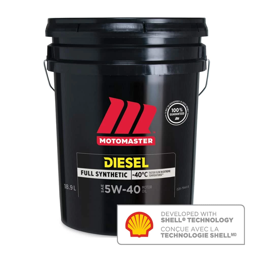 MotoMaster 5W40 Synthetic Diesel Engine/Motor Oil, 18.9-L 1 MotoMaster 5W40 Synthetic Diesel Engine/Motor Oil, 18.9-L