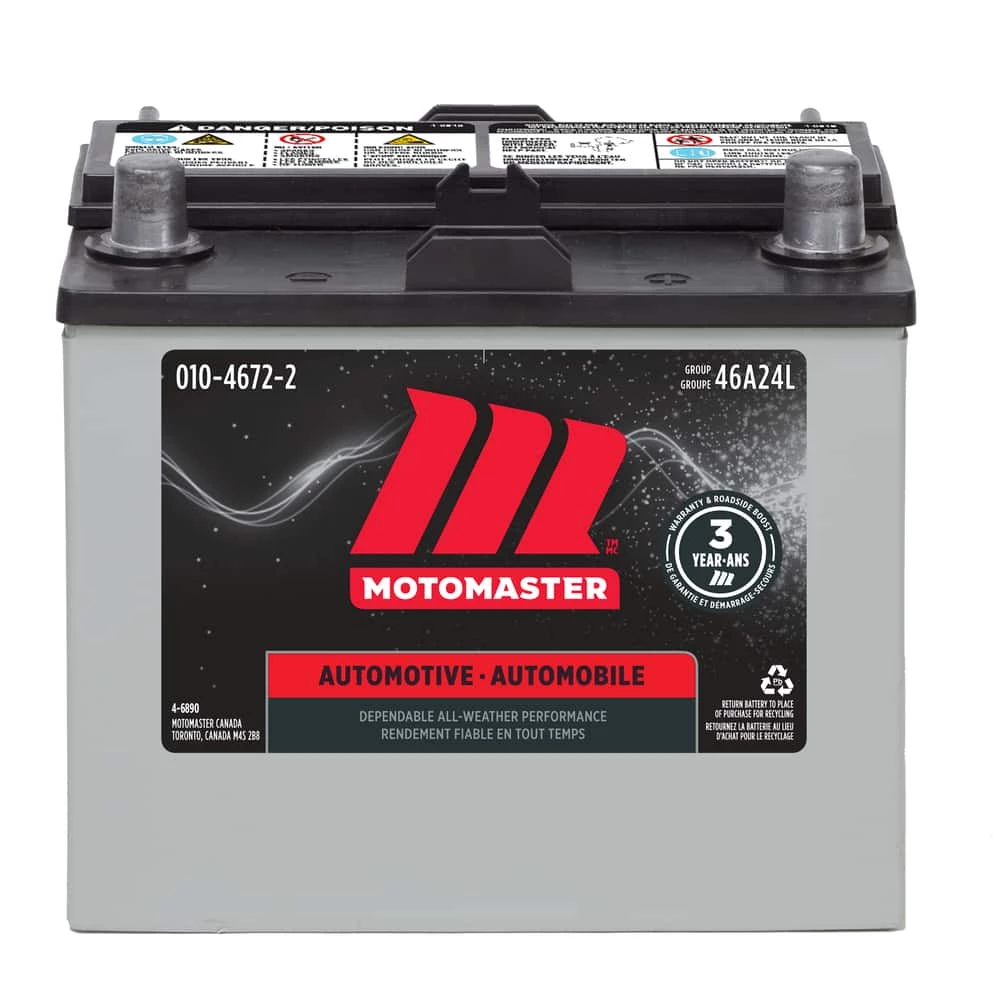 MOTOMASTER Group Size 46A24L Battery, 320 CCA 2 MOTOMASTER Group Size 46A24L Battery, 320 CCA - Image 2