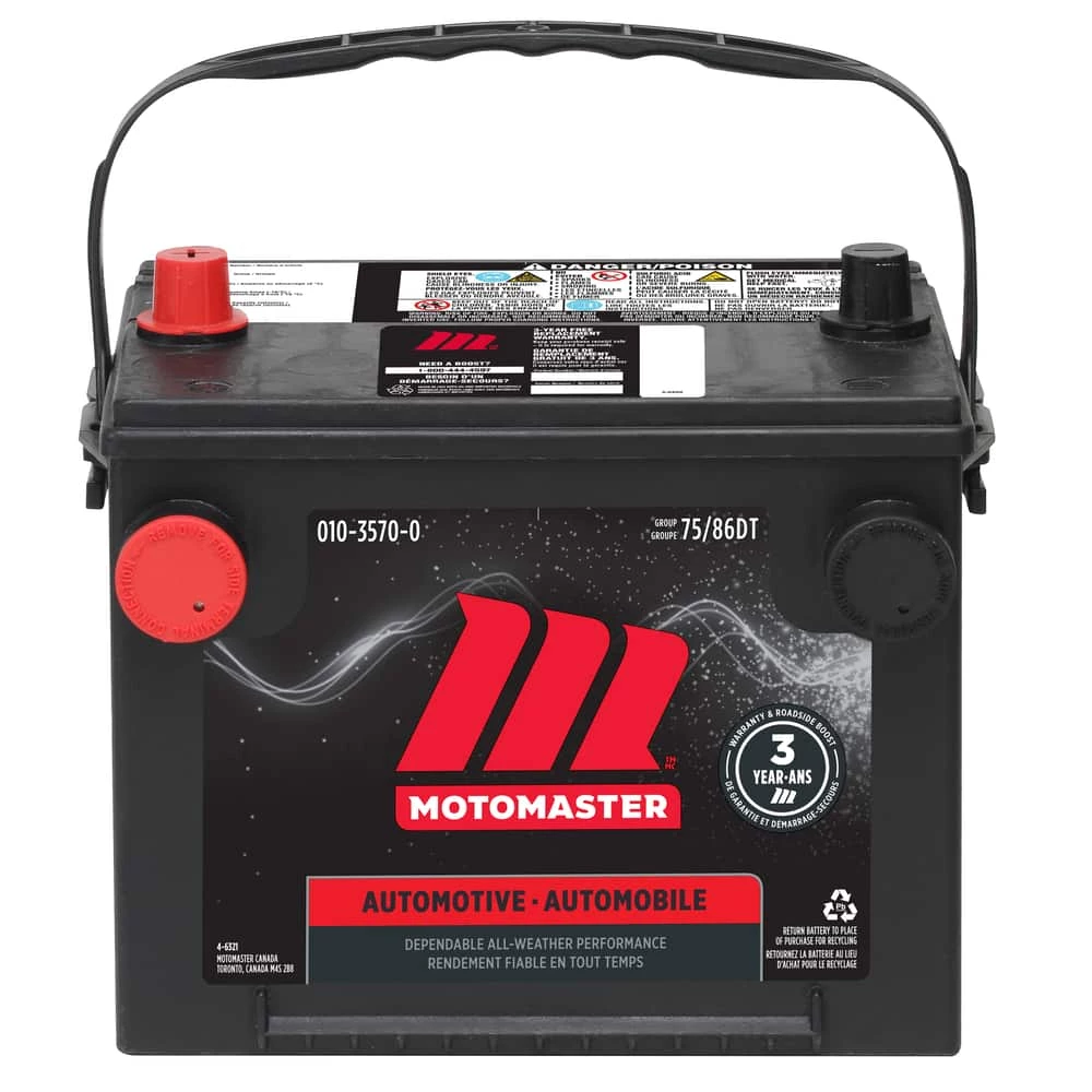 MOTOMASTER Group Size 75/86DT Battery, 650 CCA 1 MOTOMASTER Group Size 75/86DT Battery, 650 CCA