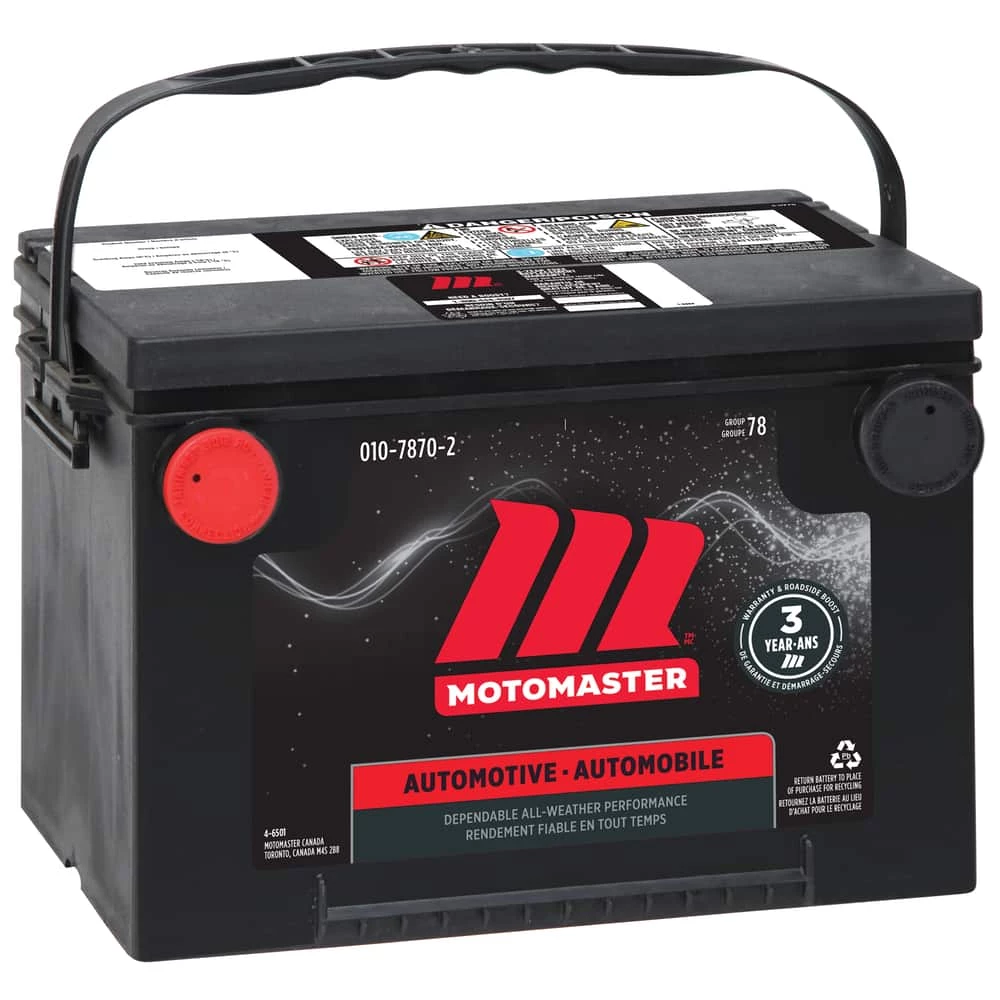 MOTOMASTER Group Size 78 Battery, 800 CCA 1 MOTOMASTER Group Size 78 Battery, 800 CCA