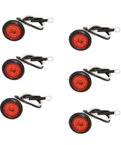 MotoMaster LED Penny Clearance/Marker Light & Grommet Kit With Polycarbonate Lens, Amber, 6-pk