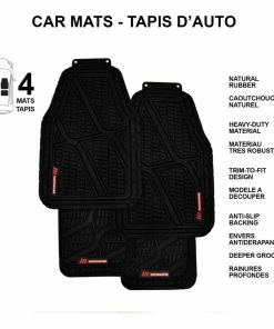 MotoMaster Natural Rubber All Season Small Tread Car Floor Mat Set, Black, 4-pk -Cheap MotoMaster Store motomaster natural rubber small tread floor mat black 4 pc 59030d9c 8b36 4e99 86f8 38b58c216ebc