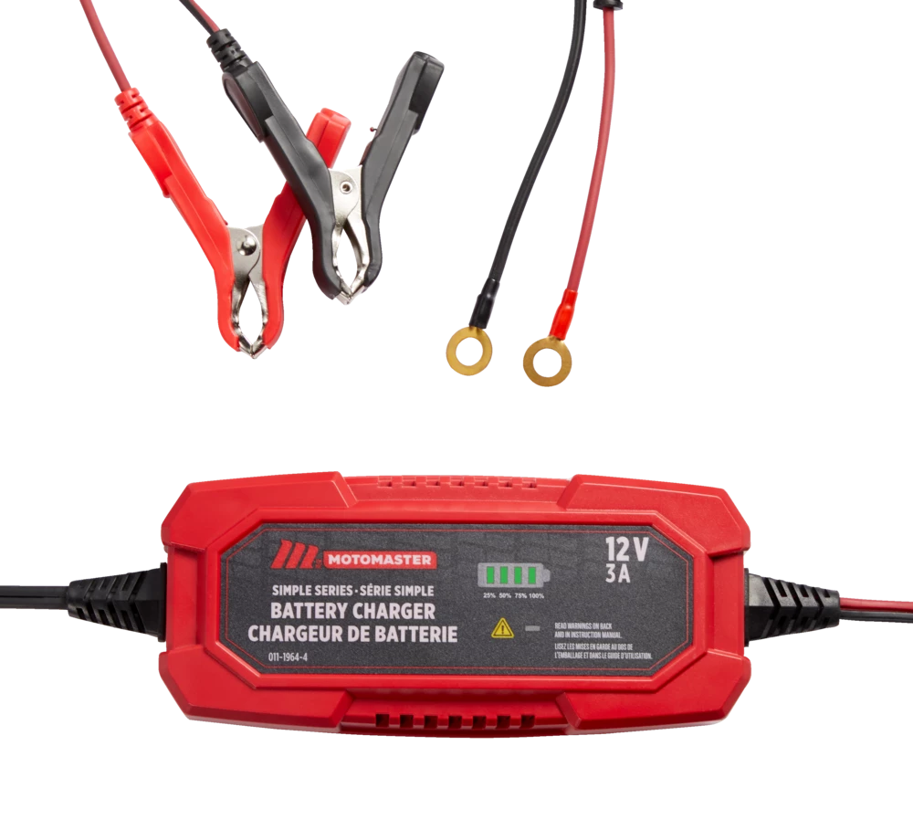 MotoMaster Simple Series Smart Battery Charger/Maintainer, Fully Automatic, 3-Amp, 12V 4 MotoMaster Simple Series Smart Battery Charger/Maintainer, Fully Automatic, 3-Amp, 12V - Image 4