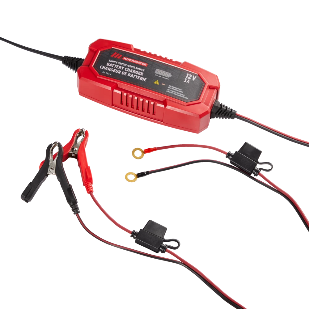 MotoMaster Simple Series Smart Battery Charger/Maintainer, Fully Automatic, 3-Amp, 12V 6 MotoMaster Simple Series Smart Battery Charger/Maintainer, Fully Automatic, 3-Amp, 12V - Image 6