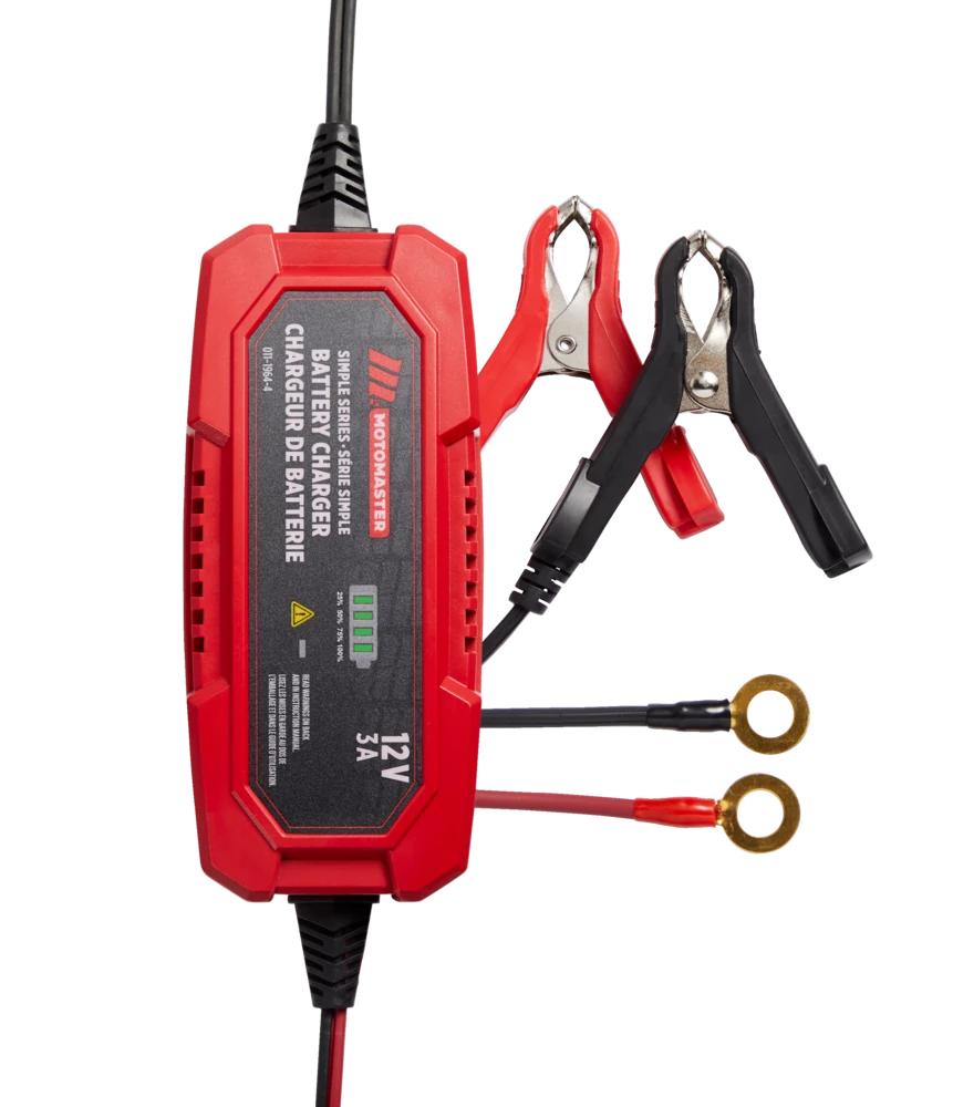 MotoMaster Simple Series Smart Battery Charger/Maintainer, Fully Automatic, 3-Amp, 12V 5 MotoMaster Simple Series Smart Battery Charger/Maintainer, Fully Automatic, 3-Amp, 12V - Image 5