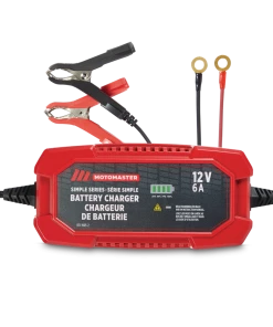 MotoMaster Simple Series Smart Battery Charger/Maintainer, Fully Automatic, 6-Amp, 12V