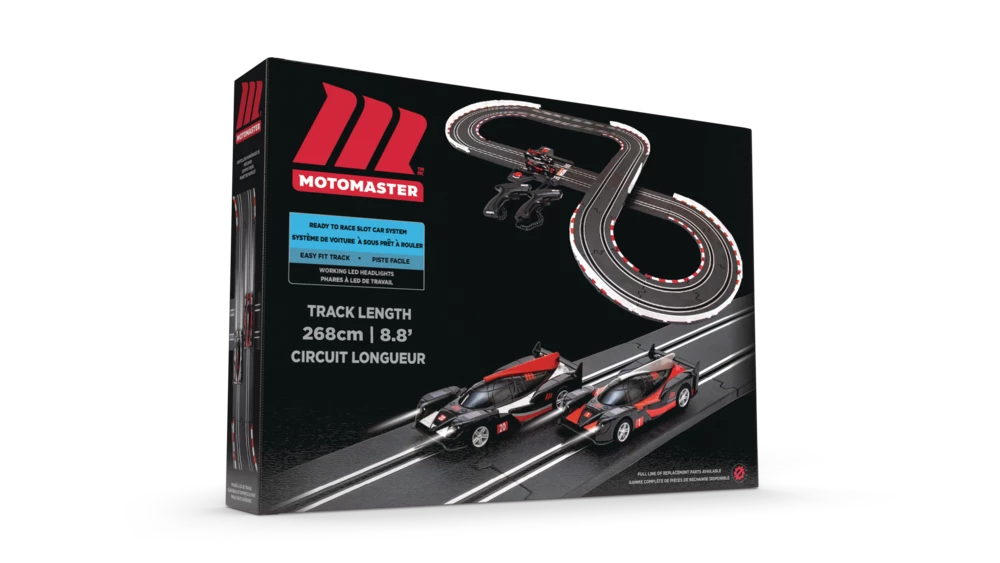 MotoMaster Slot Car & Racetrack Toy Set With Electric Powered Hand Controllers, Ages 8+ 2 MotoMaster Slot Car & Racetrack Toy Set With Electric Powered Hand Controllers, Ages 8+ - Image 2