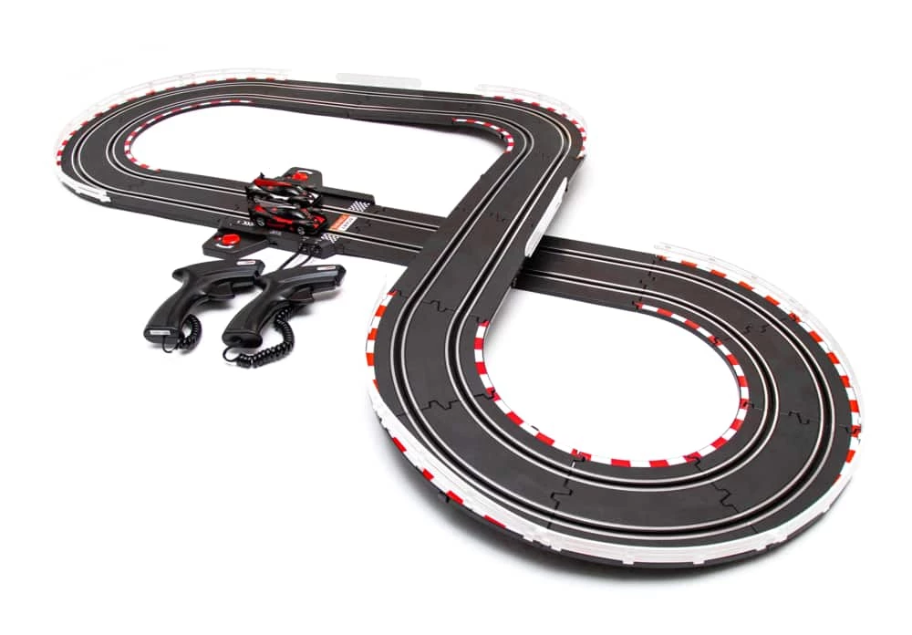MotoMaster Slot Car & Racetrack Toy Set With Electric Powered Hand Controllers, Ages 8+ 1 MotoMaster Slot Car & Racetrack Toy Set With Electric Powered Hand Controllers, Ages 8+