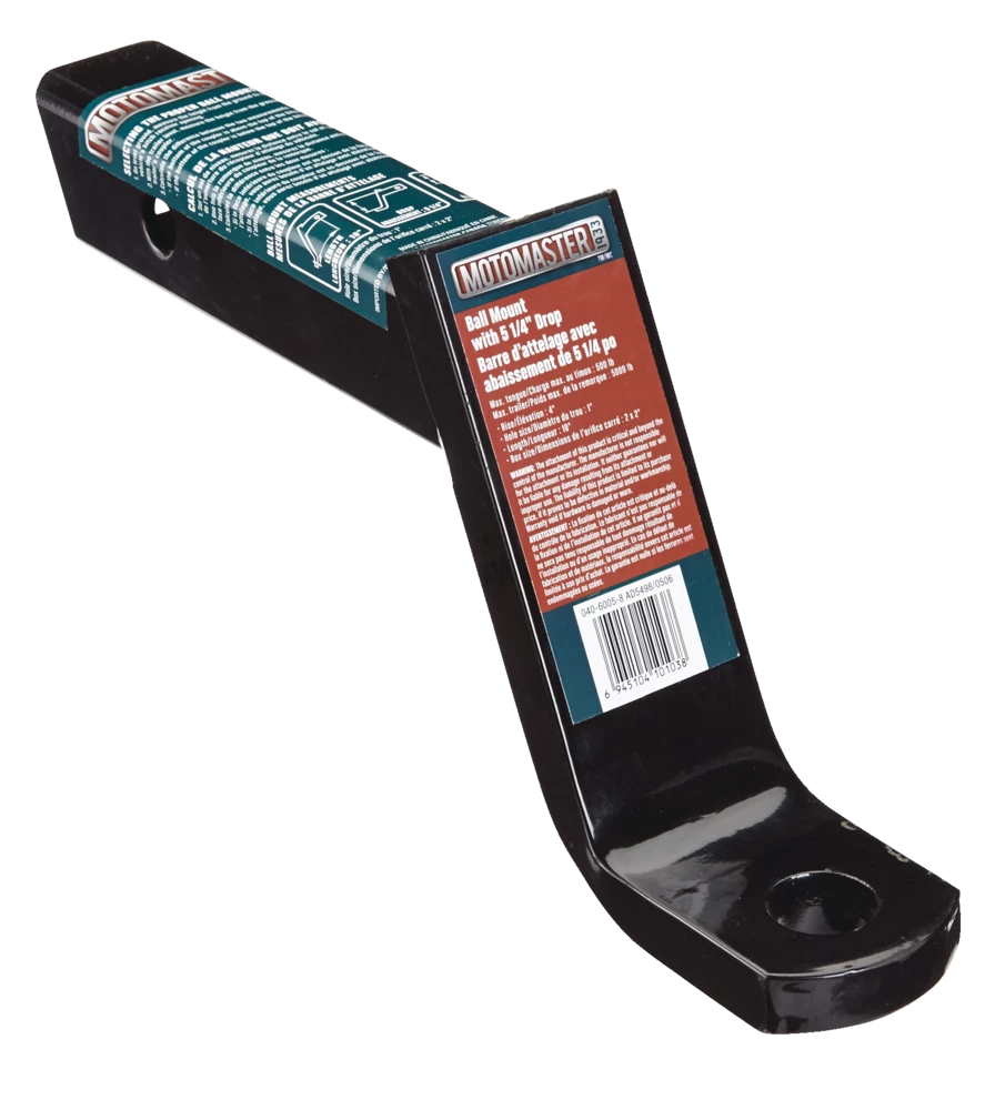 MotoMaster Towing Ball Mount, 5-1/4-in Drop 1 MotoMaster Towing Ball Mount, 5-1/4-in Drop