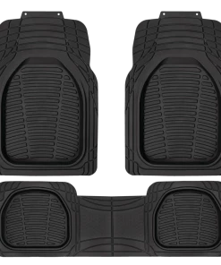 MotoMaster Truck Deep Tray Car Floor Mat, Black, 3-pk
