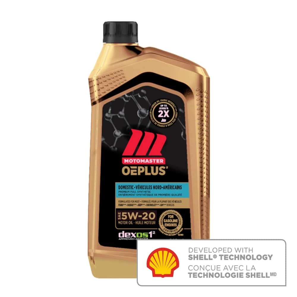 MotoMaster OEPLUS Domestic Premium 5W20 Synthetic Engine/Motor Oil, 946-mL 1 MotoMaster OEPLUS Domestic Premium 5W20 Synthetic Engine/Motor Oil, 946-mL