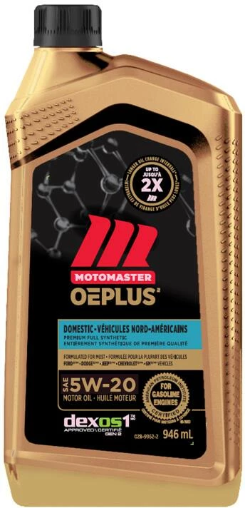 MotoMaster OEPLUS Domestic Premium 5W20 Synthetic Engine/Motor Oil, 946-mL 2 MotoMaster OEPLUS Domestic Premium 5W20 Synthetic Engine/Motor Oil, 946-mL - Image 2